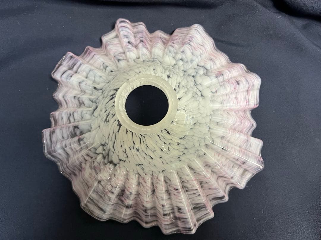 乳白 薄ピンク 吹雪 電傘 電笠 シェードランプ 氷コップ アンティーク