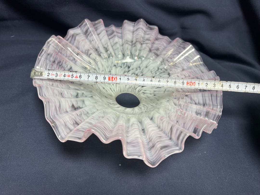 乳白 薄ピンク 吹雪 電傘 電笠 シェードランプ 氷コップ アンティーク