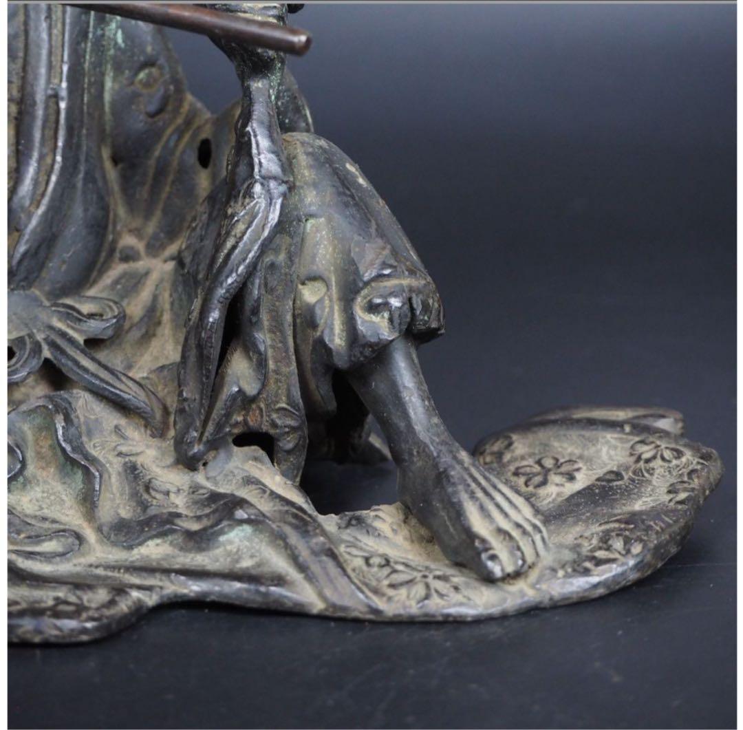 勝俣博　送料無料　時代物　良寛僧侶像　木箱付