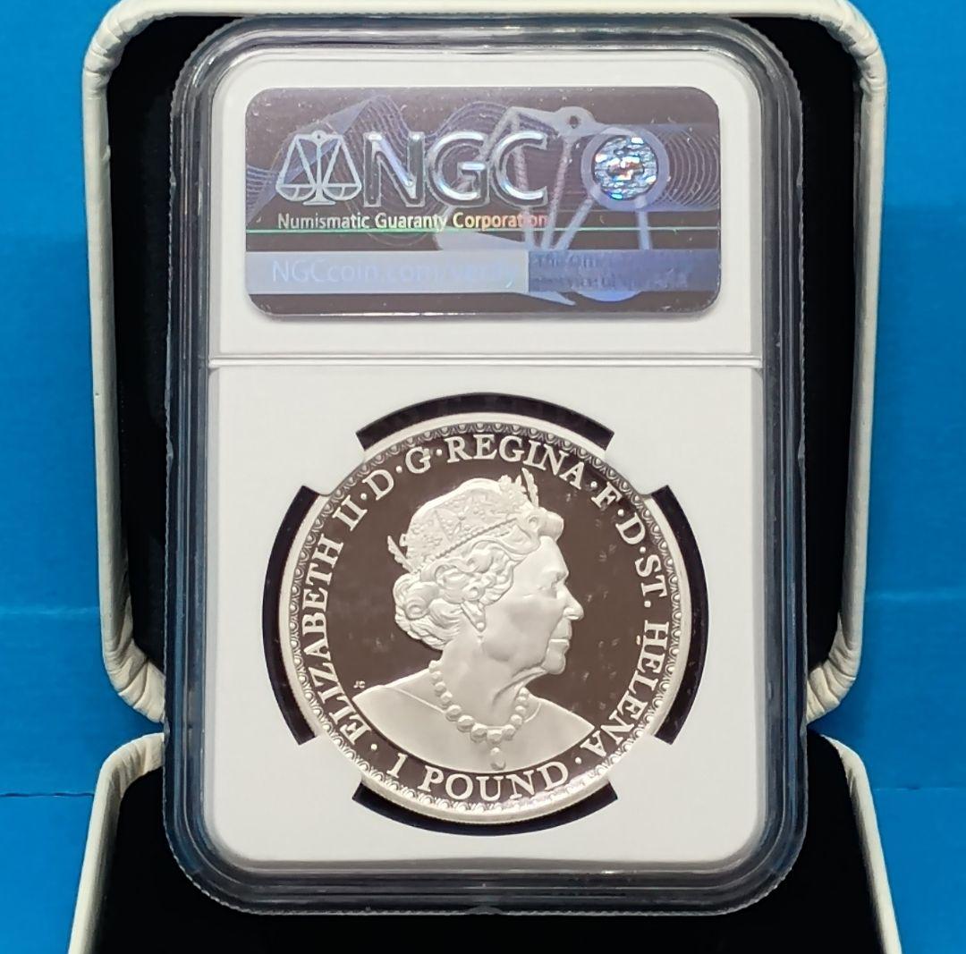 2020 セントヘレナ ウナとライオン 1oz £1 銀貨 NGC PF70UC