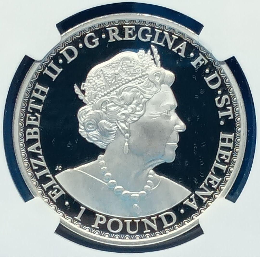 2020 セントヘレナ ウナとライオン 1oz £1 銀貨 NGC PF70UC