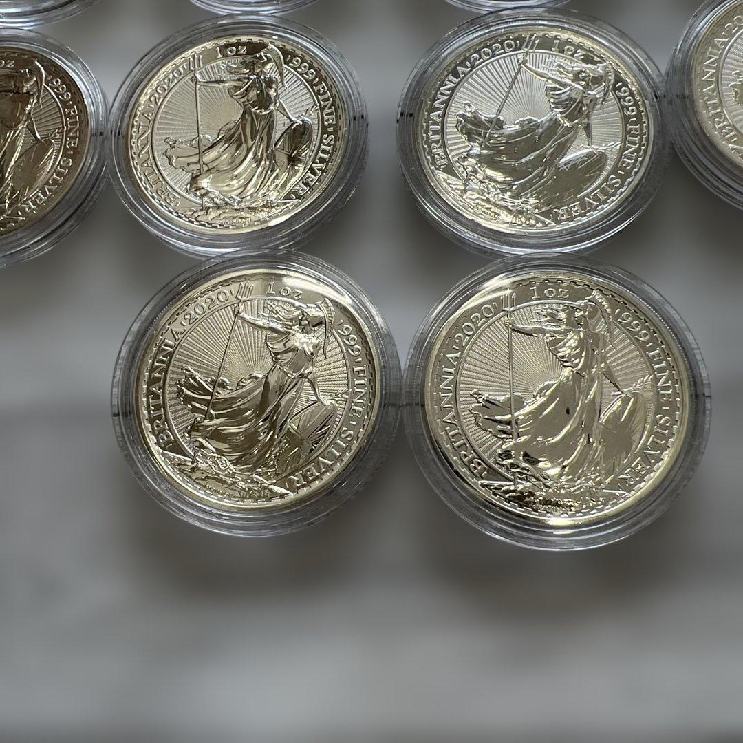 2020年「ブリタニア」純銀1オンス銀貨　10枚セット