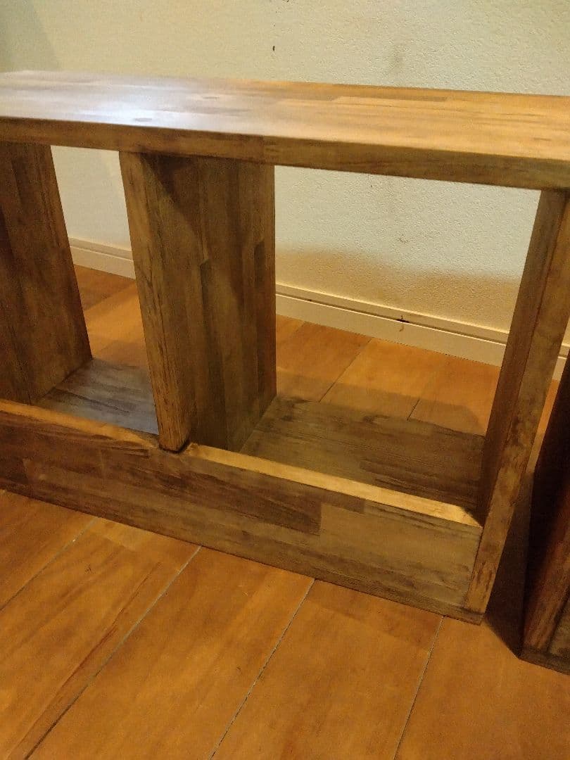 木製　ハンドメイド　オーダー　日の字　ロの字　本棚　シェルフ　マガジンラック