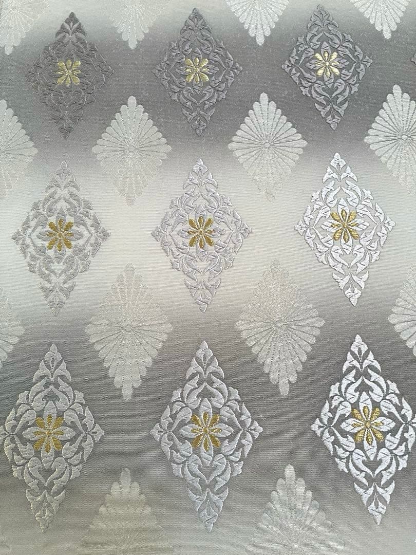 袋帯 グレー系 金銀糸 刺繍 正絹 卒業式 入学式 お宮参り 七五三