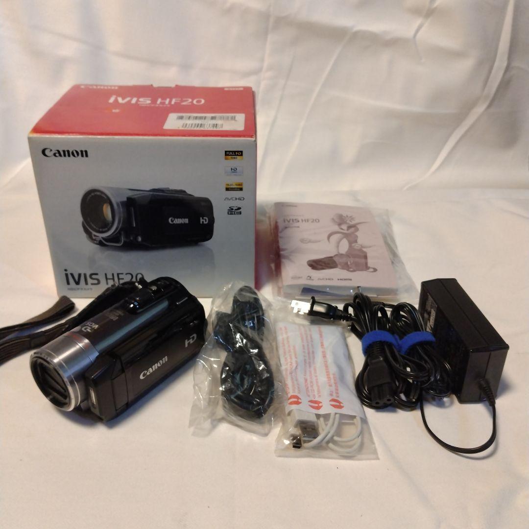 Canon iVIS HF20 ビデオカメラ 本体　動作確認済み　付属品完備