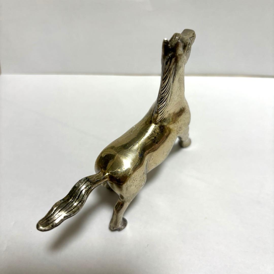 銀製　馬　置物　宏作　在銘　シルバーオブジェ 金属工芸