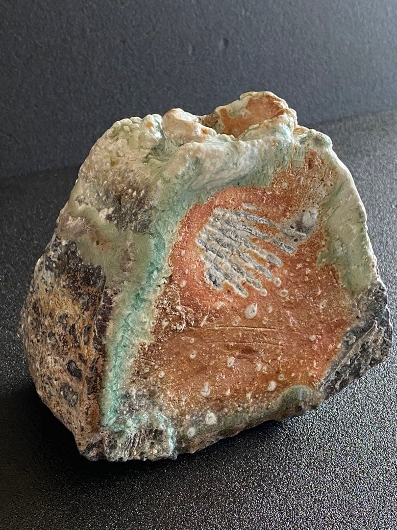 信楽焼　扁壺　花器　花瓶　井村侊生　　#3204