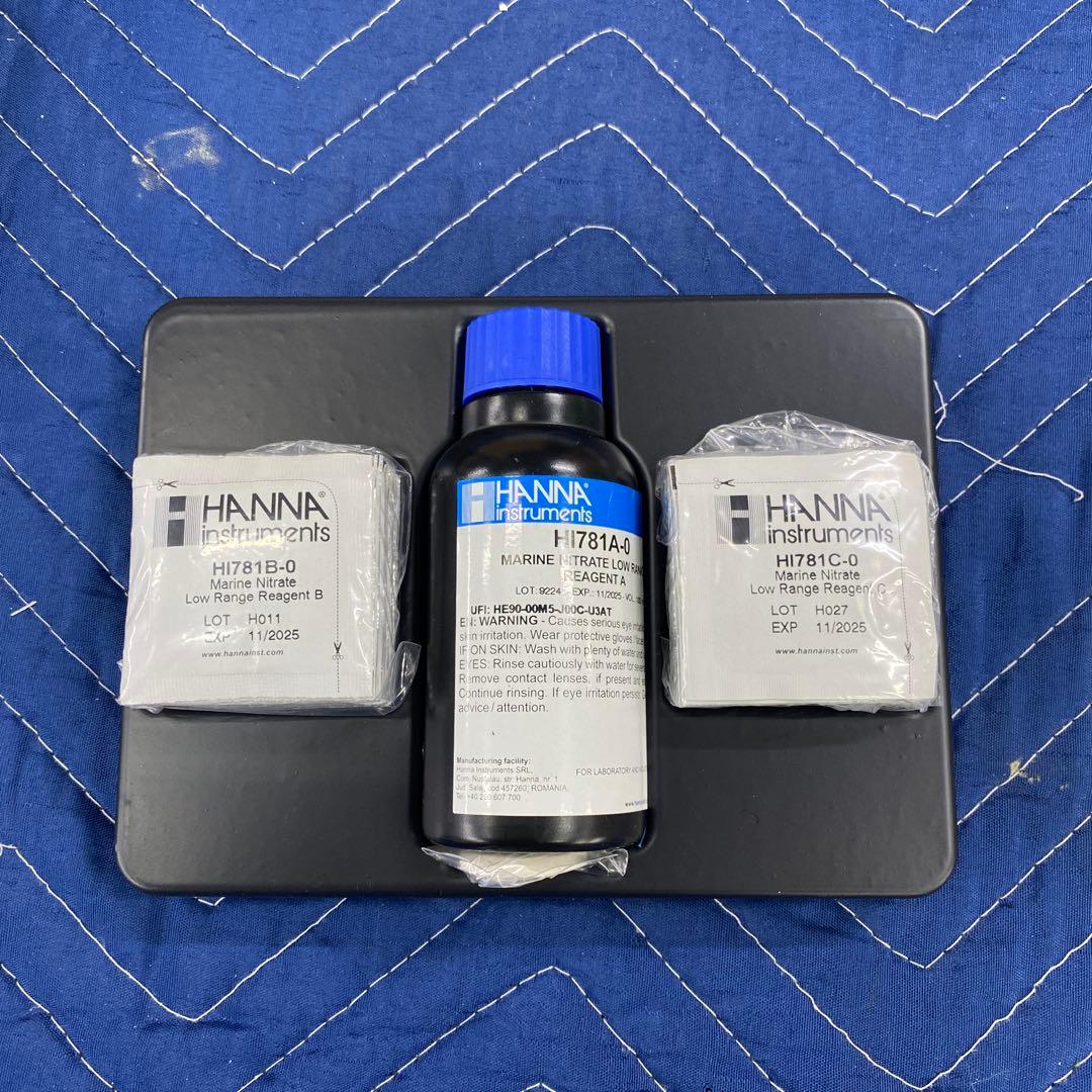 新品未使用　ハンナ　HI781 低濃度　硝酸塩　新品予備試薬25回分付き