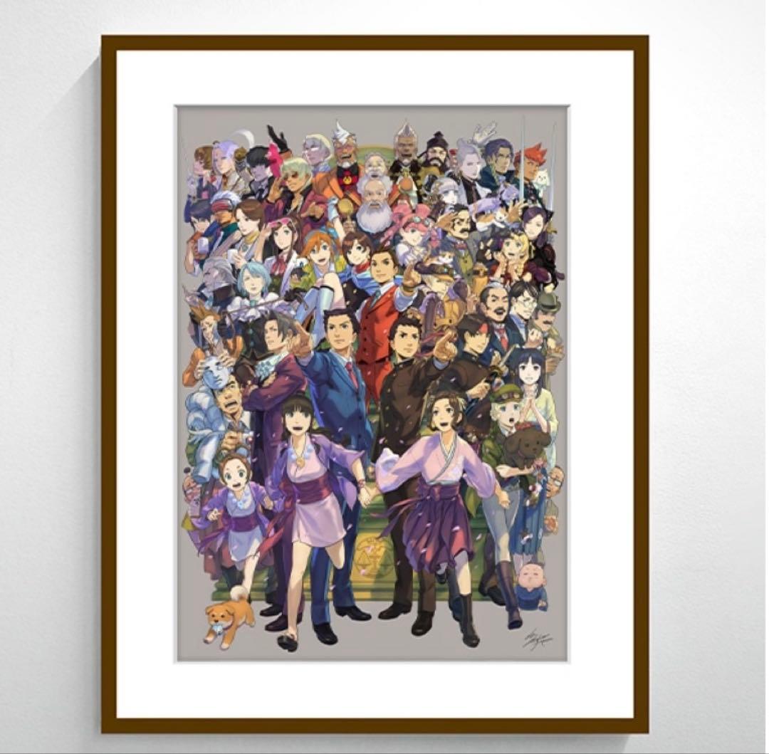 逆転裁判 20周年記念 額装グラフィックアート　大逆転裁判　塗和也　新品