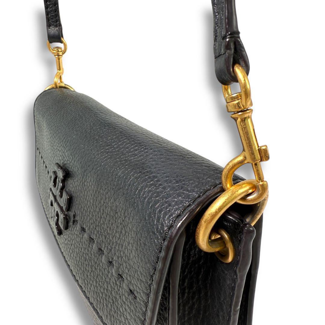 《美品》トリーバーチ ショルダーバック アクセサリーポーチ レザー ゴールド金具