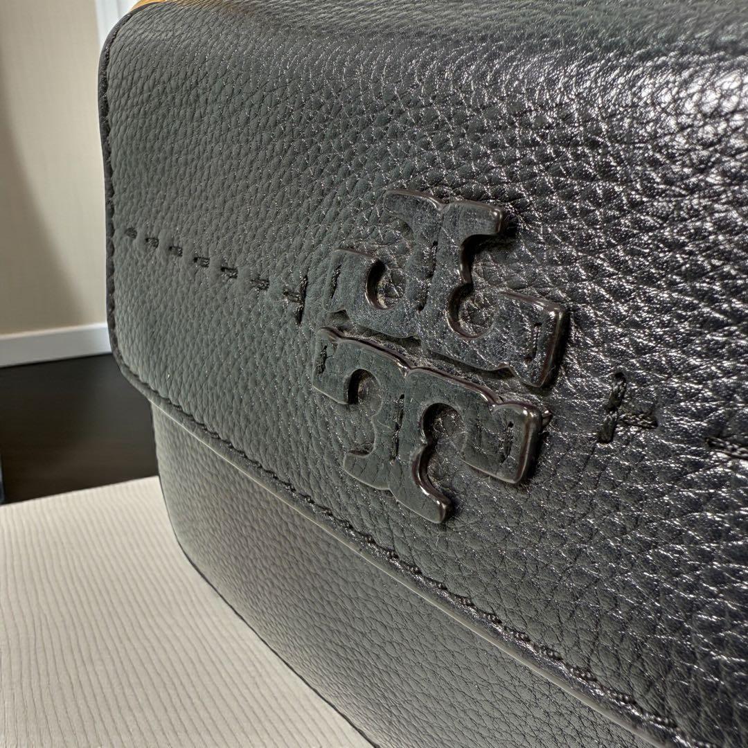 《美品》トリーバーチ ショルダーバック アクセサリーポーチ レザー ゴールド金具