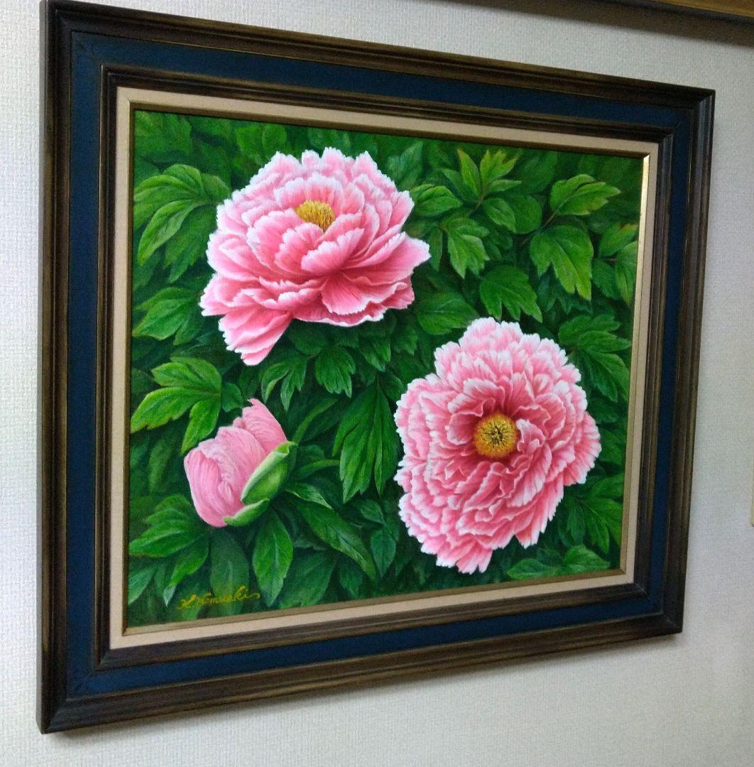 「牡丹」絵画 油彩画 油絵 植物画F12号 原画