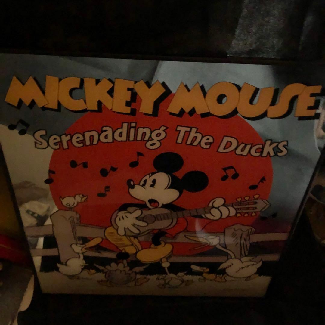 ！レア！　ヴィンテージ　ミッキーマウス　ミラー　鏡　特大　ディズニー　レトロ