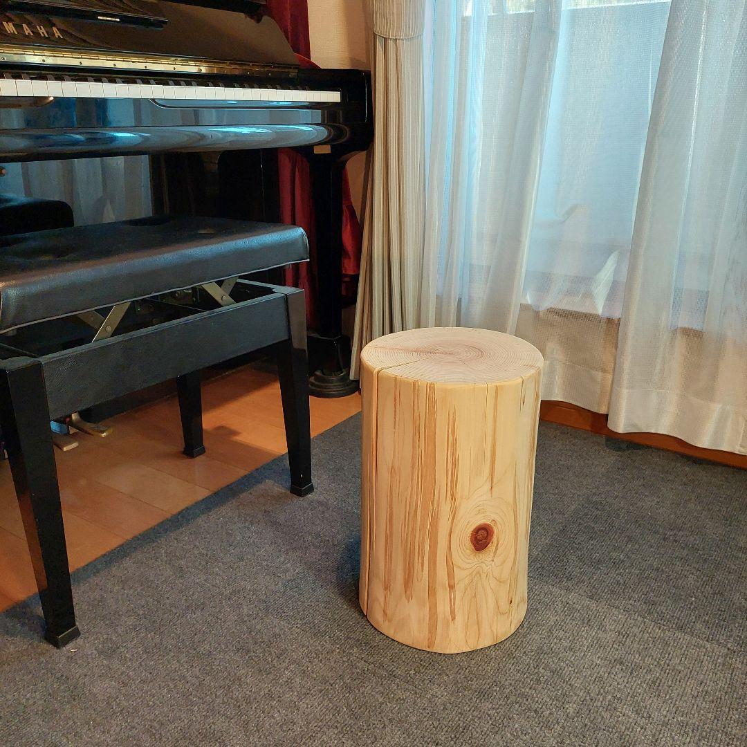 リ　檜 切り株 丸太 椅子 スツール 高さ約39㎝