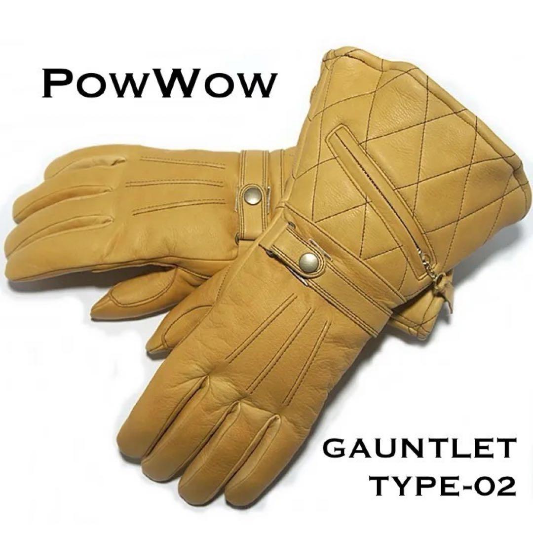 【未使用】POWWOW パウワウ　ロンググローブ　イエロー　 TYPE02 LL