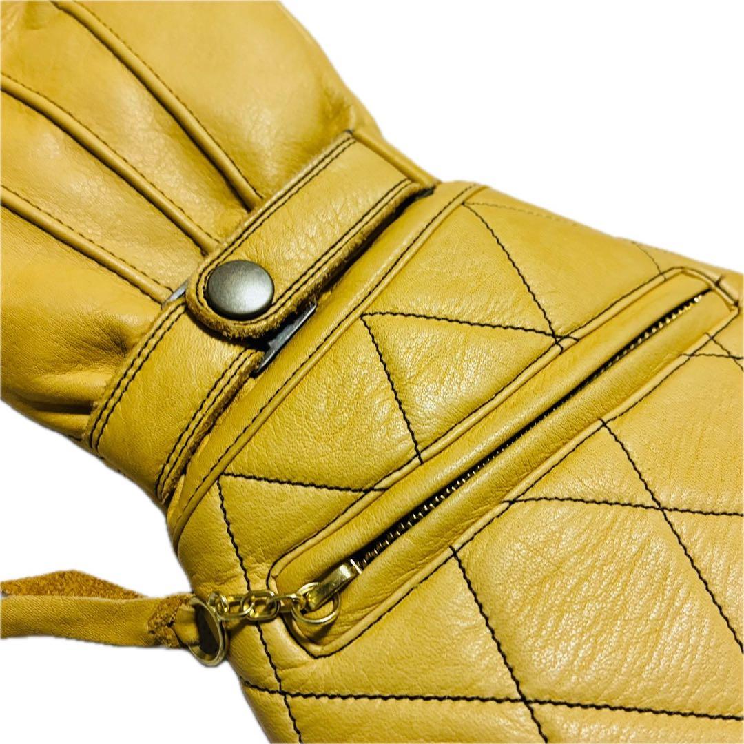 【未使用】POWWOW パウワウ　ロンググローブ　イエロー　 TYPE02 LL