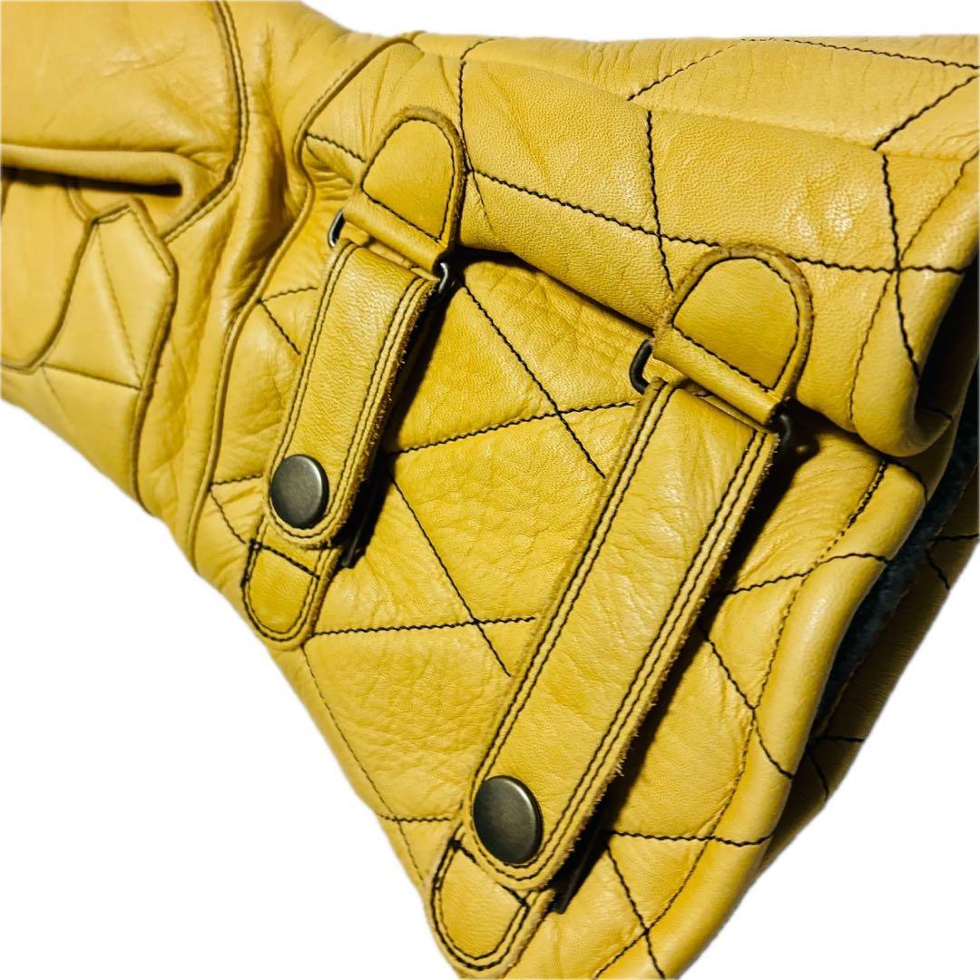 【未使用】POWWOW パウワウ　ロンググローブ　イエロー　 TYPE02 LL