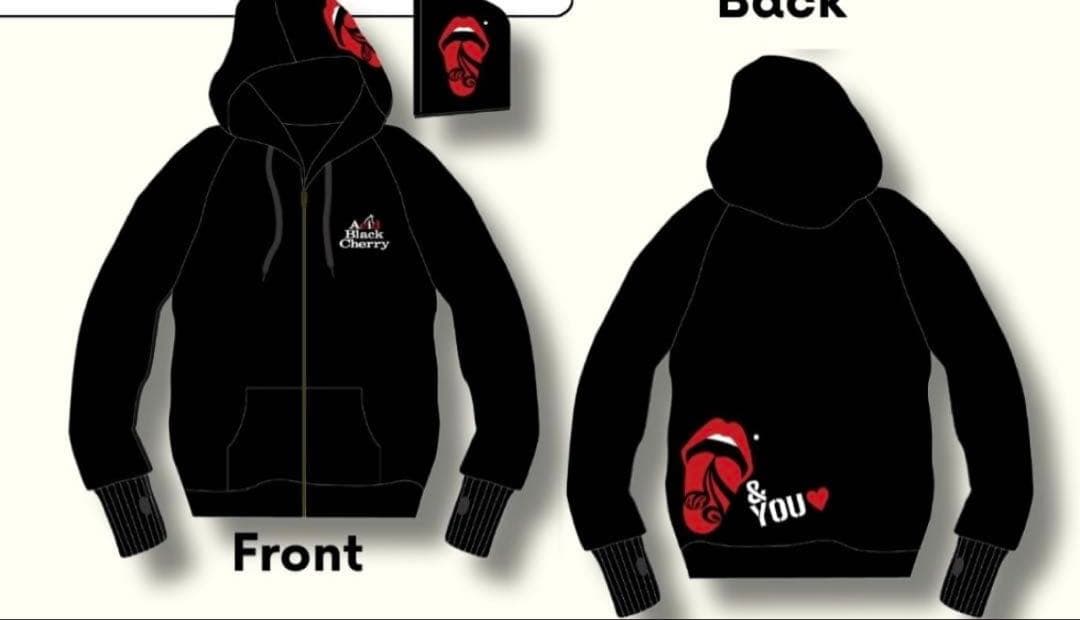 2026 Acid Black Cherry ジップアップパーカー Lサイズ 黒