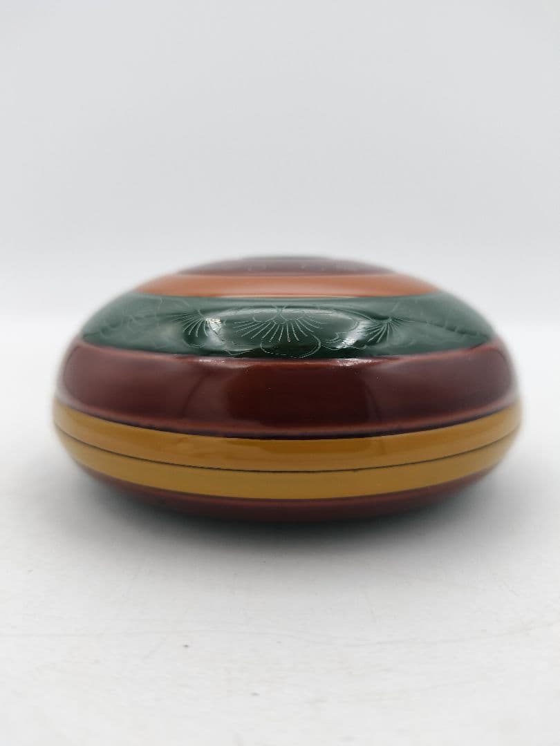 b821 【新品・未使用】香合 玄々斎好 独楽 道場宗廣 木箱 茶道具