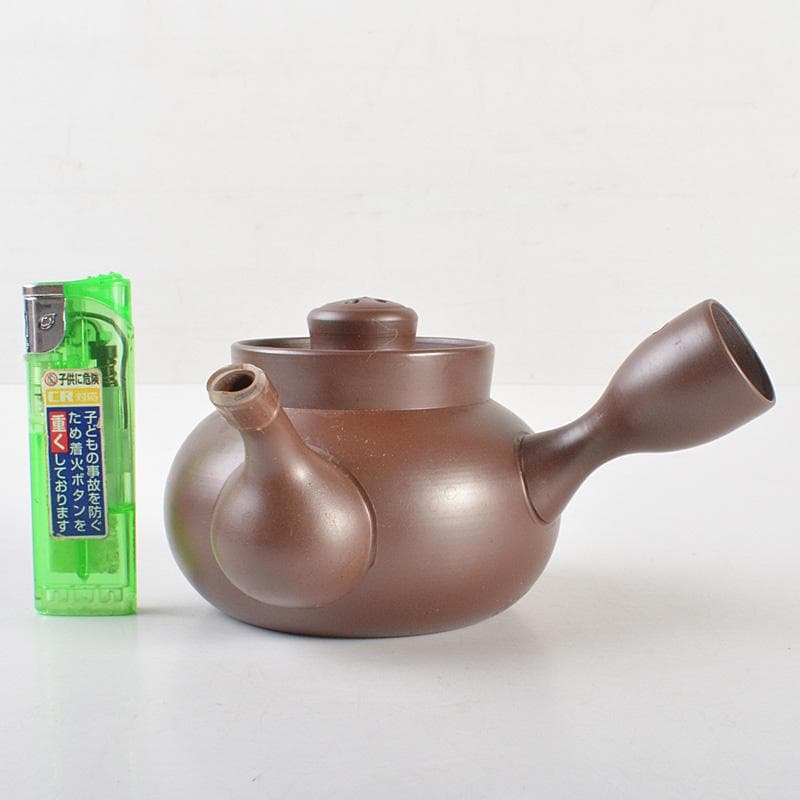 煎茶道具　萬古焼　伊藤実山作　急須　茶壷　共箱　C　R7256