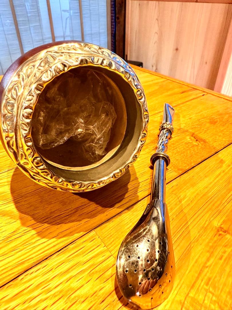 マテ壺・ボンビージャ・2点セット