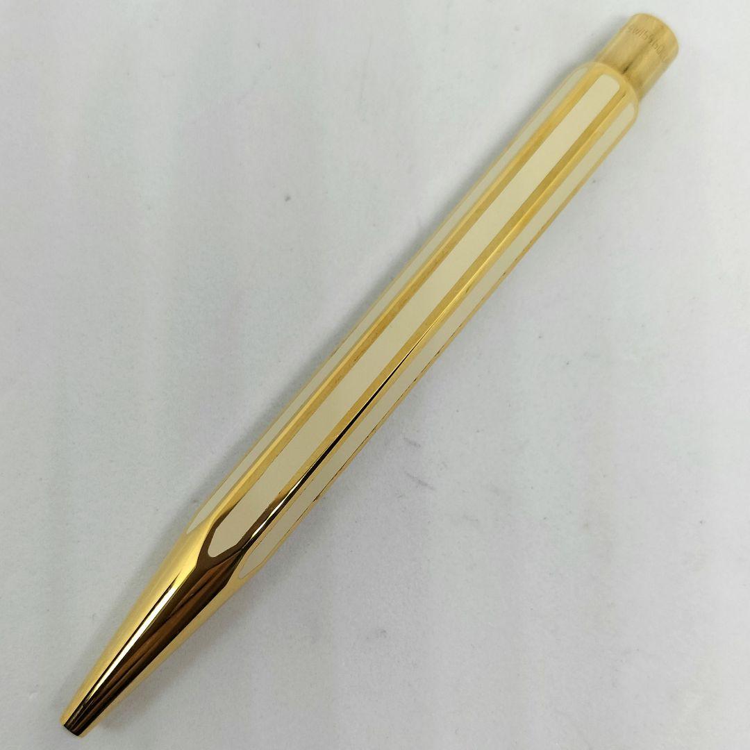 カランダッシュ エクリドール レディー用 漆 白 ボールペン ゴールド 18K張