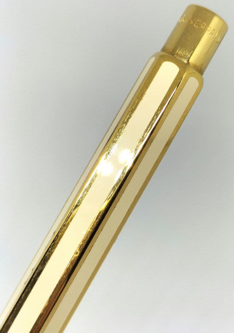 カランダッシュ エクリドール レディー用 漆 白 ボールペン ゴールド 18K張