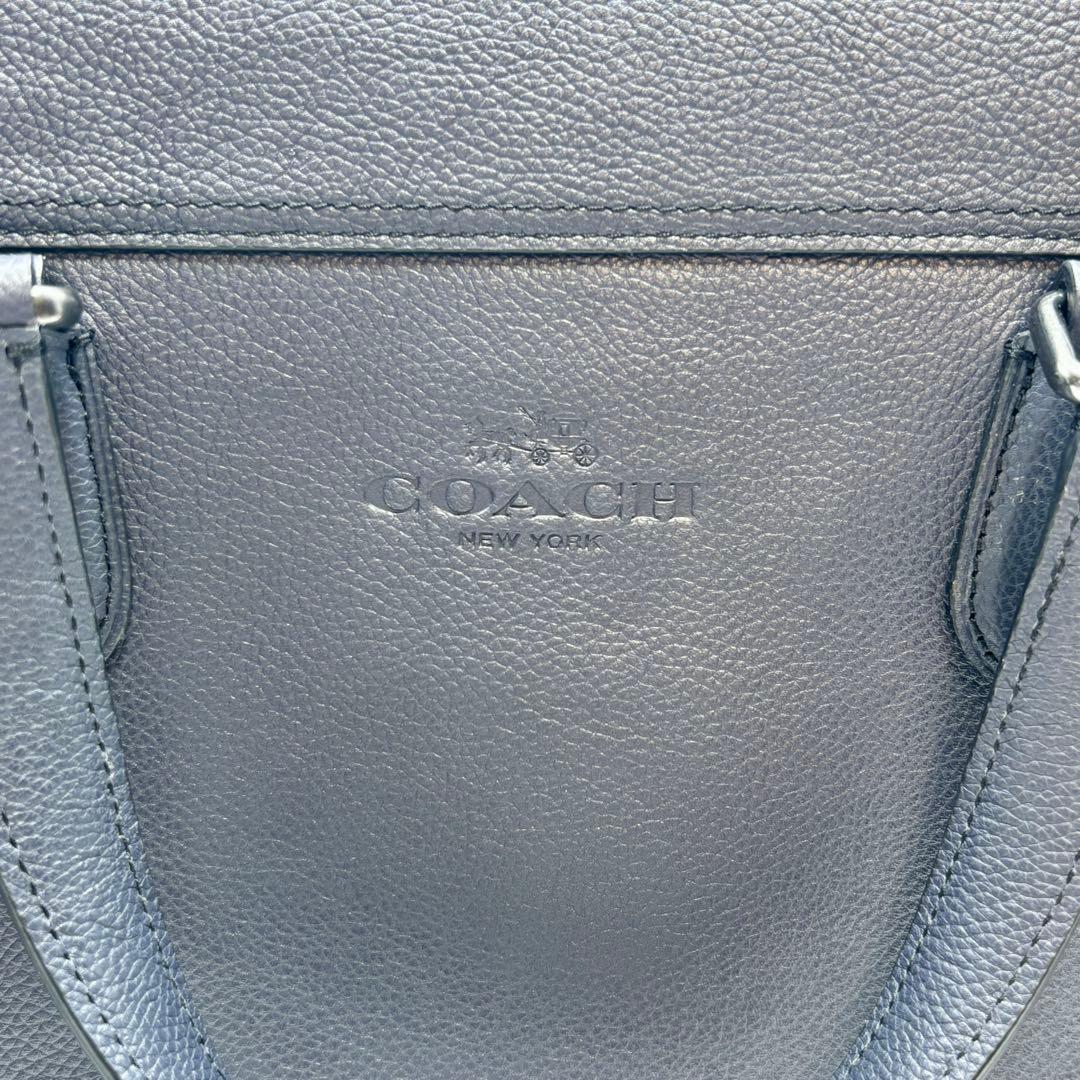 COACH ブリーフケース 2way レザー ネイビー系 71614