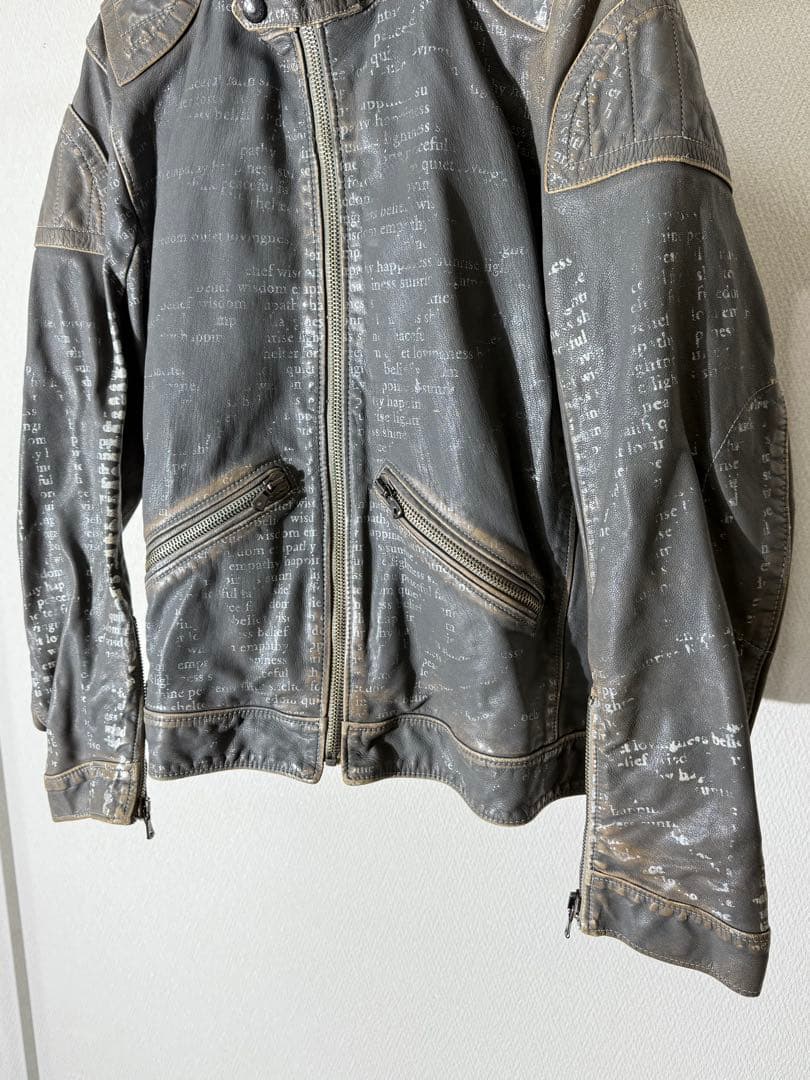 ドルチェ&ガッバーナ プリント総柄 レザージャケット レザージャケット