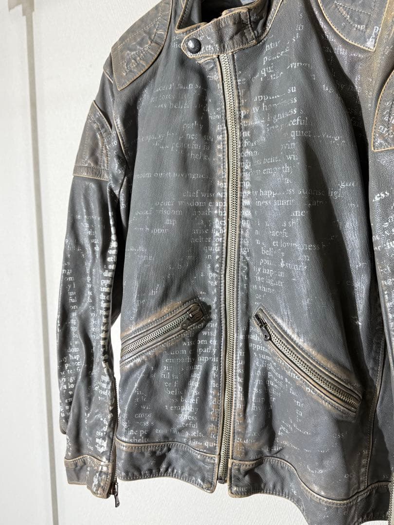 ドルチェ&ガッバーナ プリント総柄 レザージャケット レザージャケット