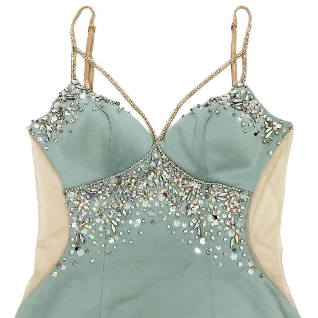 AngelR エンジェルアール バストウエストグラデーションビジューミニドレス