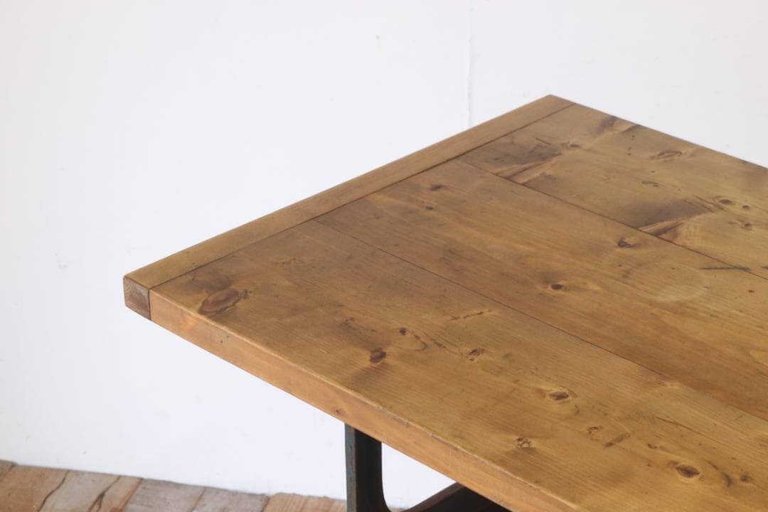 ヴィンテージ 作業台 テーブル 机 展示台 インダストリアル 天板 無垢材