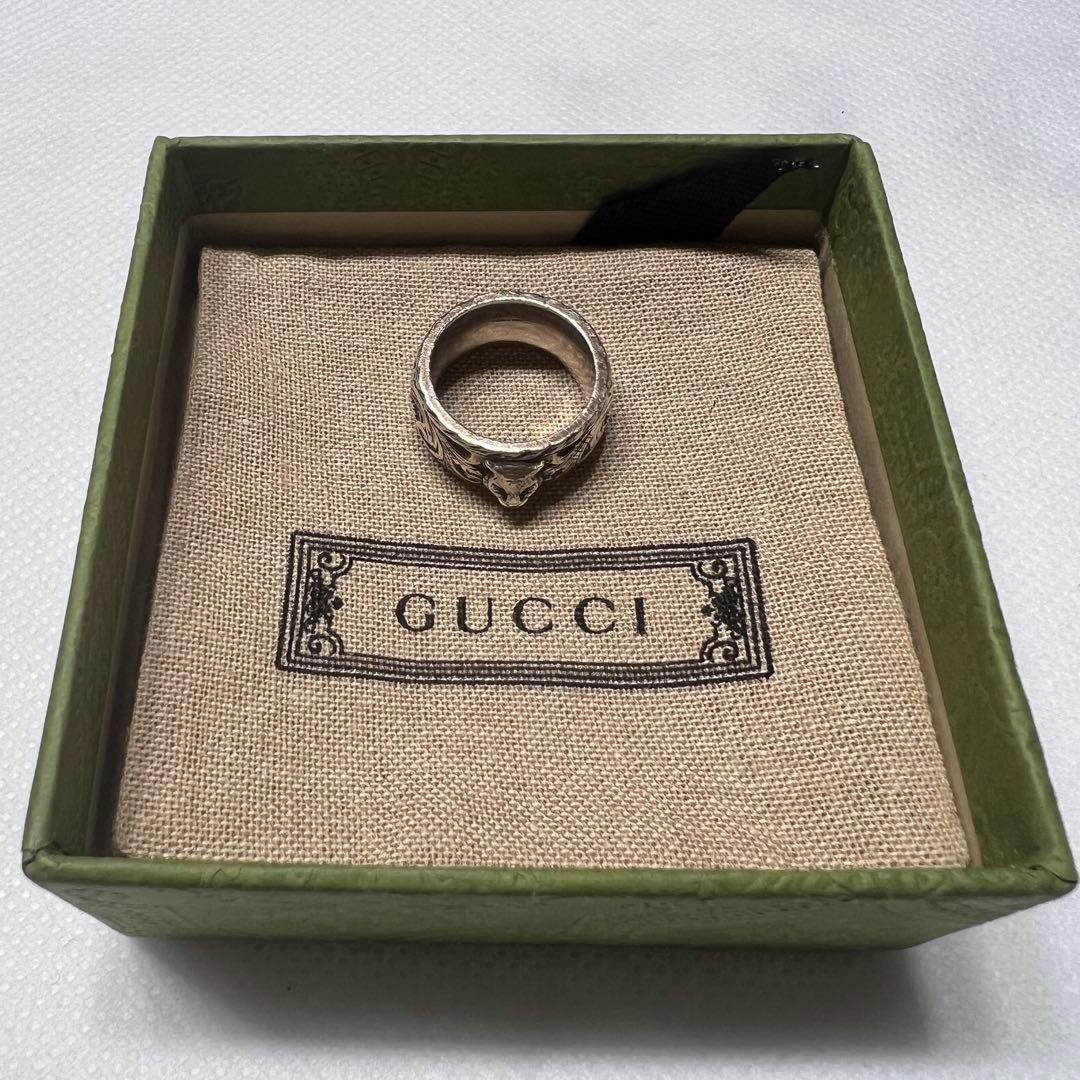 GUCCI シルバー ライオンリング