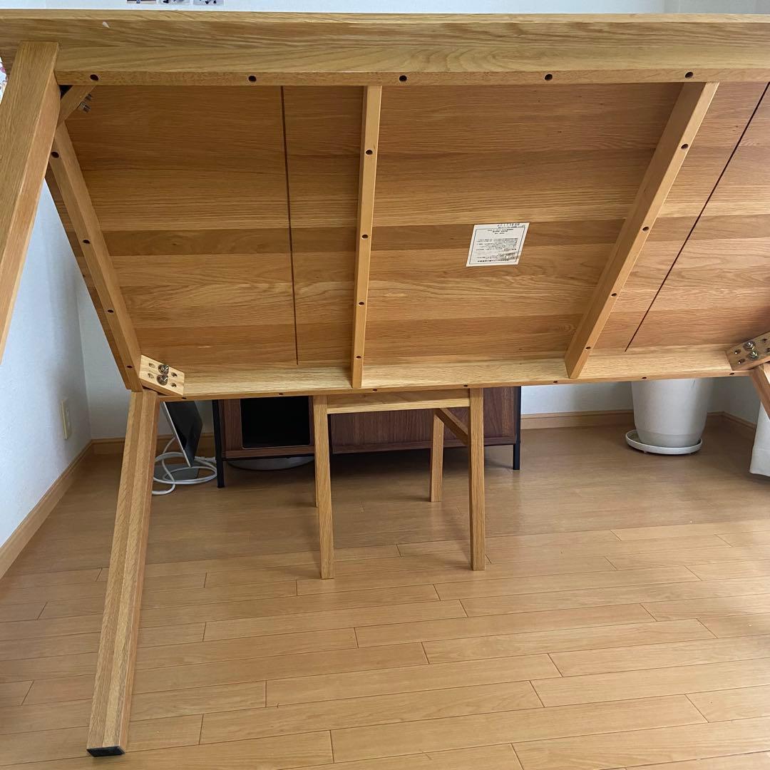 無印良品 無垢材 テーブル オーク材 1400mm ダイニングテーブル 廃盤商品