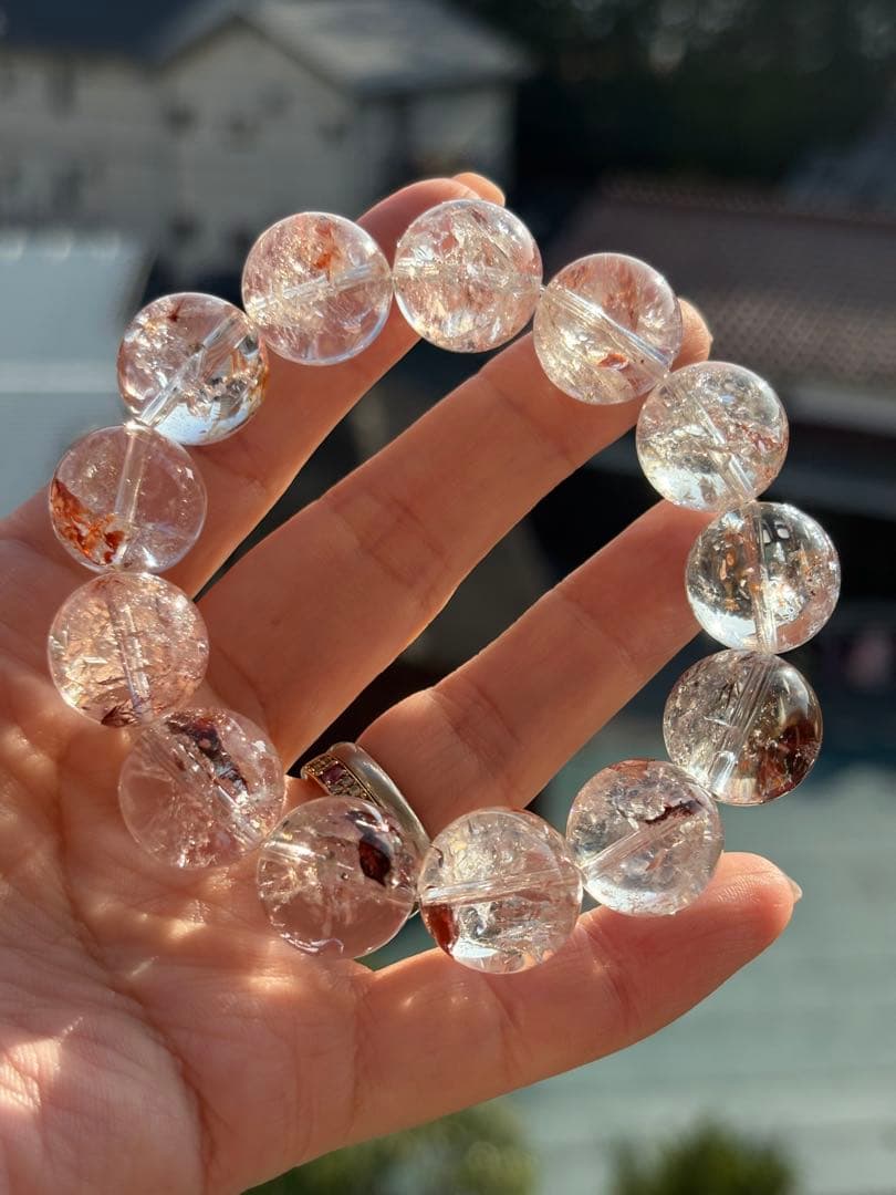 Y sh様 ♡美人大玉♡輝き15ミリUP ライモナイトインクォーツ　ブレスレット