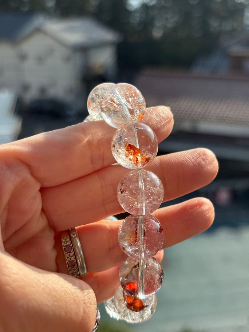 Y sh様 ♡美人大玉♡輝き15ミリUP ライモナイトインクォーツ　ブレスレット