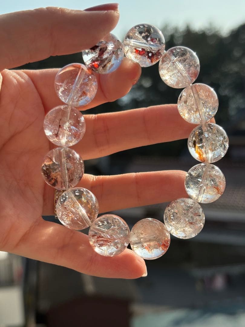 Y sh様 ♡美人大玉♡輝き15ミリUP ライモナイトインクォーツ　ブレスレット