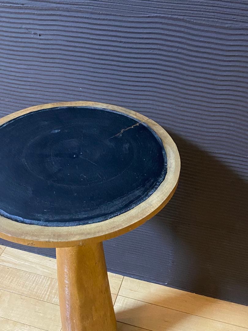 オランダ製　ウッドスツール　黒天板