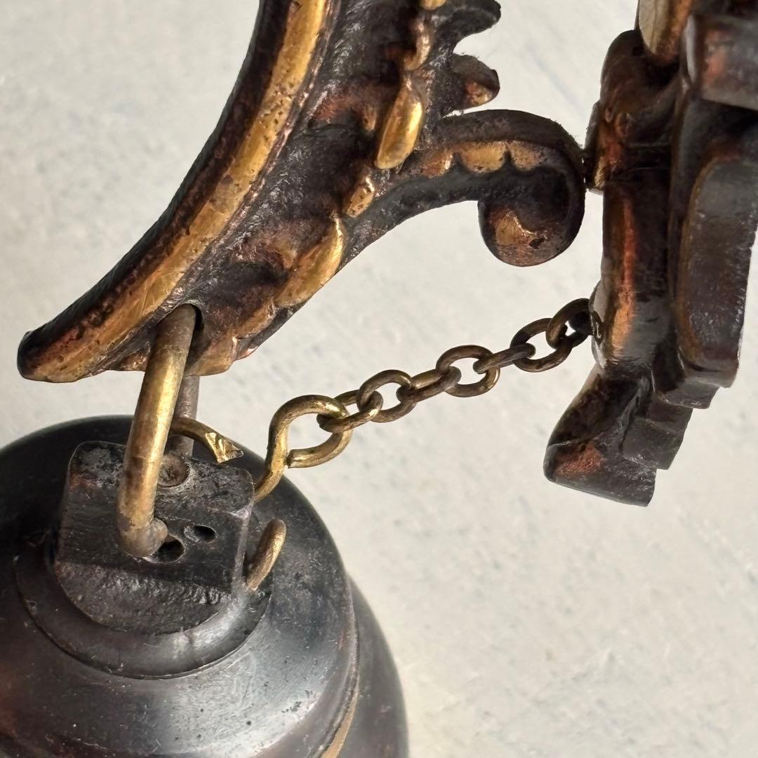 【イギリス】ca.1900 アンティーク ドア ベル ロカイユ ロココ調 真鍮