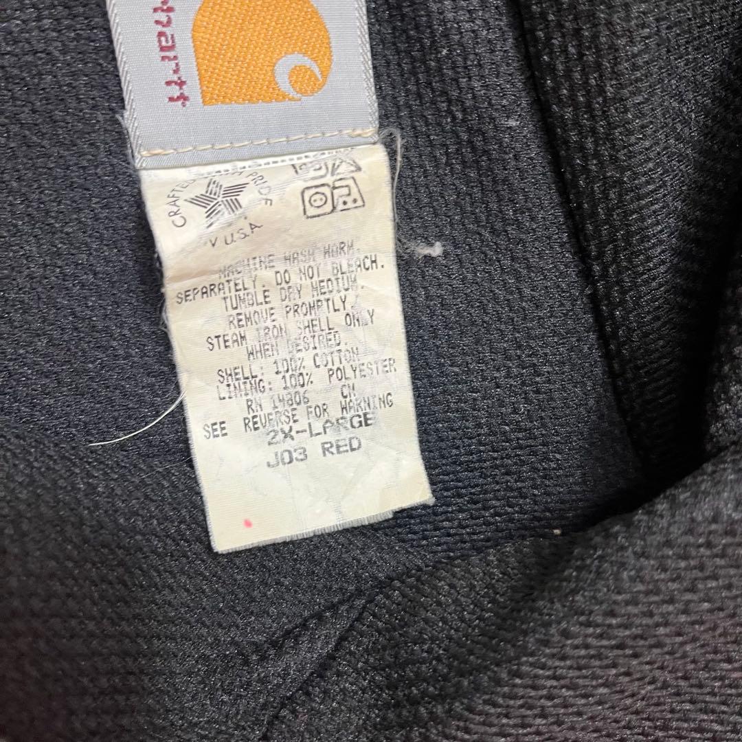 90's USA製 カーハート アクティブジャケット レッド 2XL