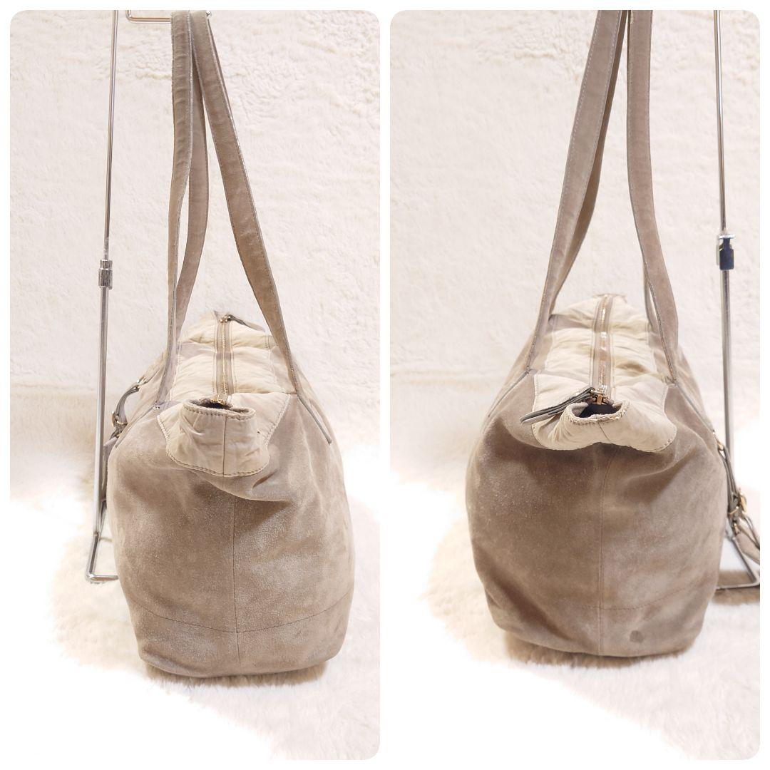 D*E様 ブルネロクチネリ スウェード トートバッグ 希少品 ベージュ A4収納