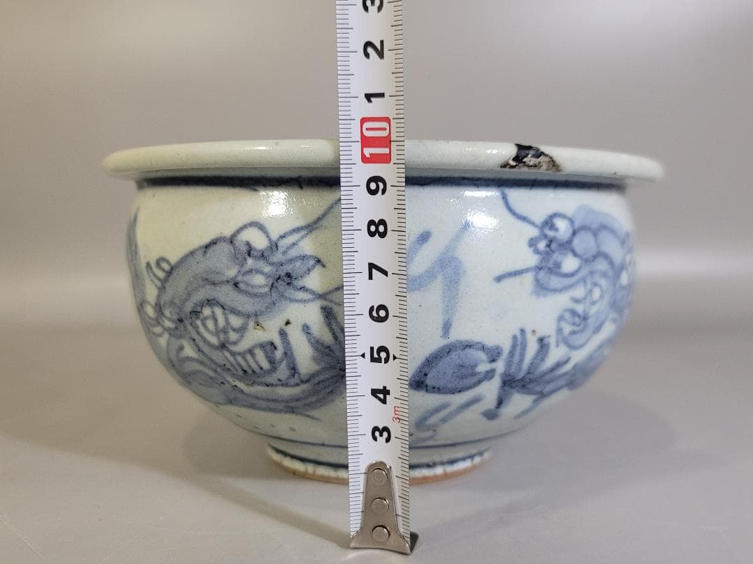 古美術 染付 龍紋 碗 中国