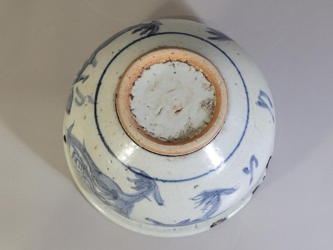 古美術 染付 龍紋 碗 中国