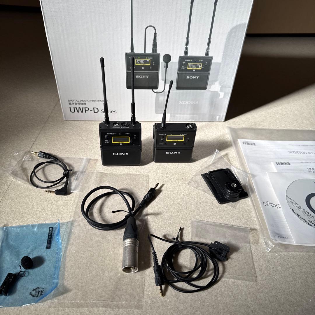 【付属品完備＋アクセサリー】SONY UWP-D21 ワイヤレスマイク　①