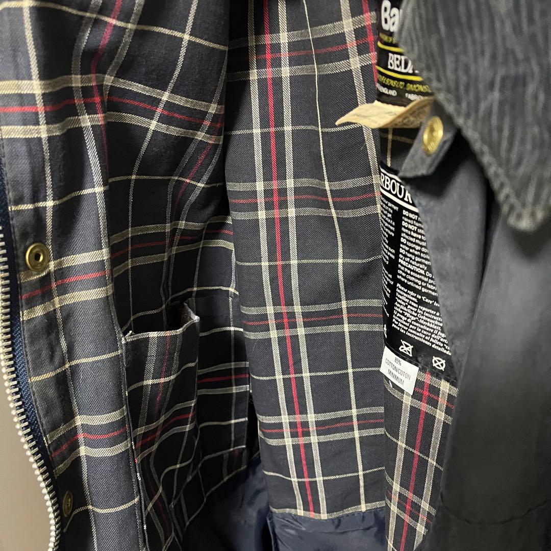 88年製　Barbour バブアー　4ポケビデイル　ネイビー　38