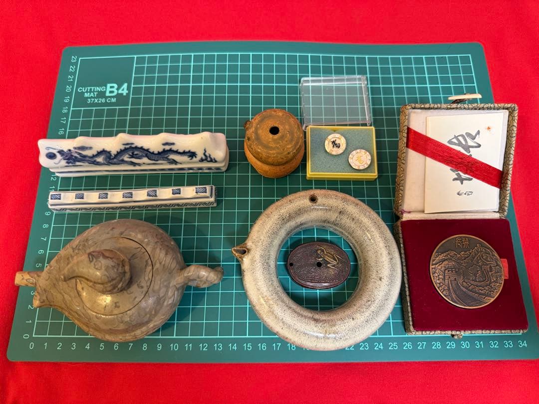 乾隆年製 ★☆朱肉 印泥 24K GP 水差し 水滴 書道 バッヂ 万里の長城