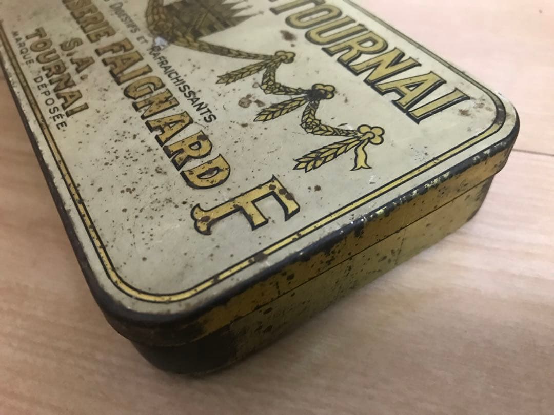 ブリキ缶　フランス　1920-30年代　Bêtises de Tournai