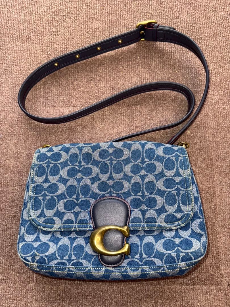 Coach デニムブルー ショルダーバッグ