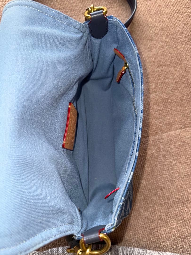 Coach デニムブルー ショルダーバッグ