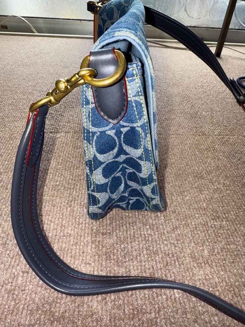 Coach デニムブルー ショルダーバッグ
